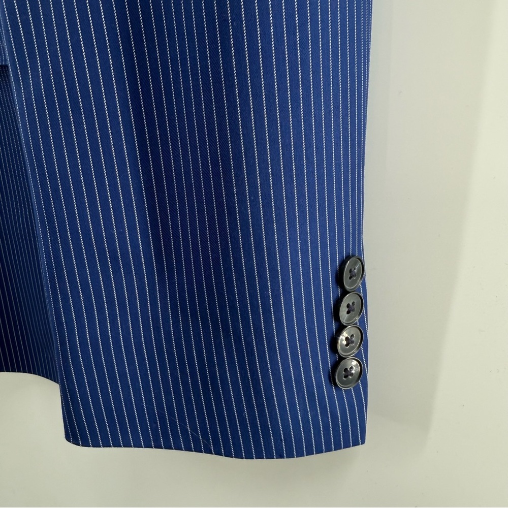 Nick Graham The New York Cut Stretch Modern Fit Blazer Jacket Blue Pinstripe 40L - Picture 3 of 8